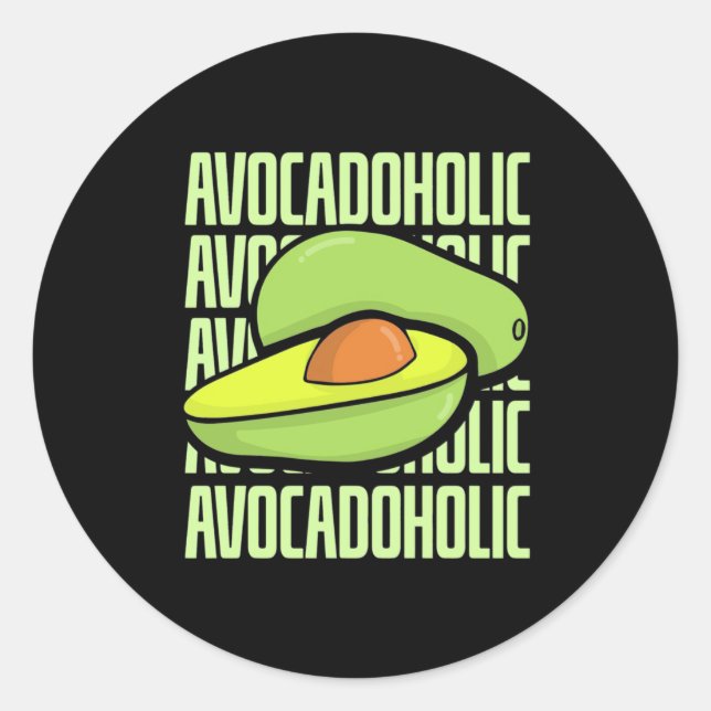 Avocado Fruit Food Classic Round Sticker (Front)