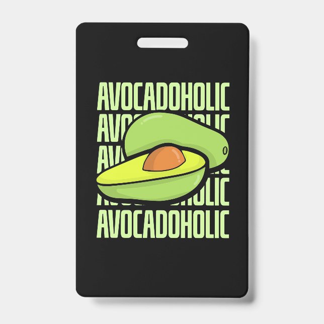Avocado Fruit Food ID Badge (Front)