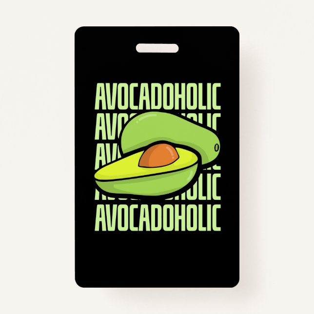 Avocado Fruit Food ID Badge (Front)