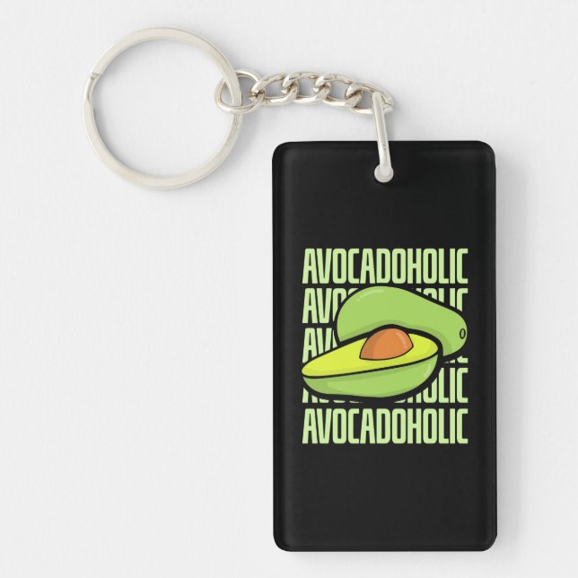 Avocado Fruit Food Key Ring (Front)