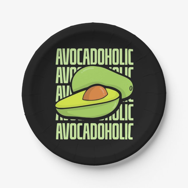 Avocado Fruit Food Paper Plate (Front)