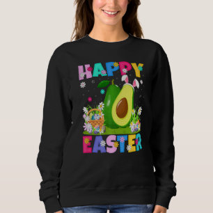 Avocado Fruit  Happy Easter Bunny Avocado Easter S Sweatshirt