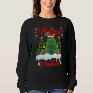Avocado Fruit Lights Xmas Tree Santa Avocado Chris Sweatshirt