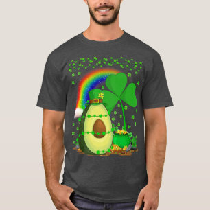 Avocado Fruit Lover Shamrock Rainbow Avocado St Pa T-Shirt