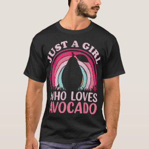 Avocado Fruit Lover Vintage Just A Girl Who Loves  T-Shirt