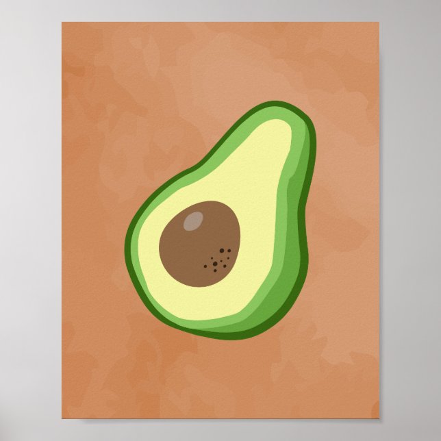 Avocado Fruit Minimalist Poster (Front)