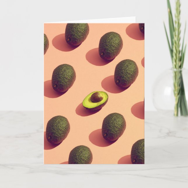 Avocado Fruit Potrait Card (Front)