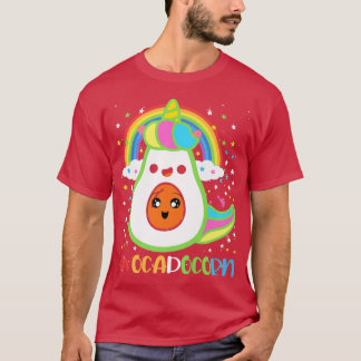 Avocado Fruit With Cute Unicorn T-Shirt