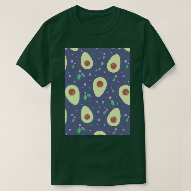 Avocado Fruits Conferva Palm T-Shirt (Design Front)