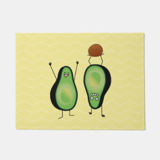 Avocado funny cheering handstand green pit doormat