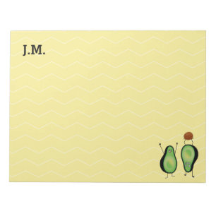 Avocado funny cheering handstand green pit notepad