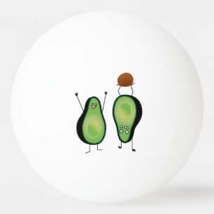 Avocado funny cheering handstand green pit ping pong ball