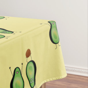 Avocado funny cheering handstand green pit tablecloth