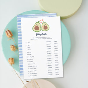 Avocado Gender Neutral Baby Shower Baby Traits