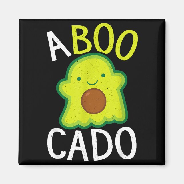 Avocado Ghost Halloween Funny Avocado Magnet (Front)