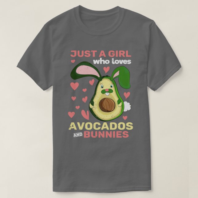 Avocado Girls Rabbit Women Cute Forest Animal Bunn T-Shirt (Design Front)