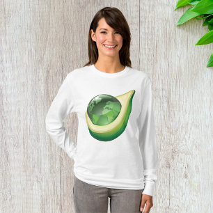 Avocado Globe Womens Long-Sleeve T-Shirt