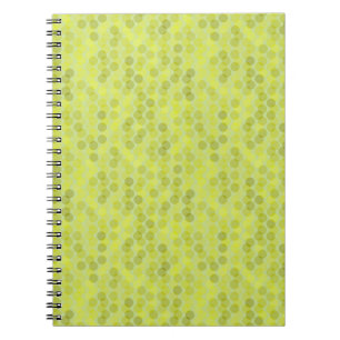 Avocado green and yellow dots notebook