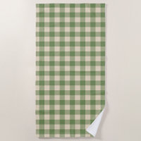 Avocado Green Cottagecore Gingham Check Plaid