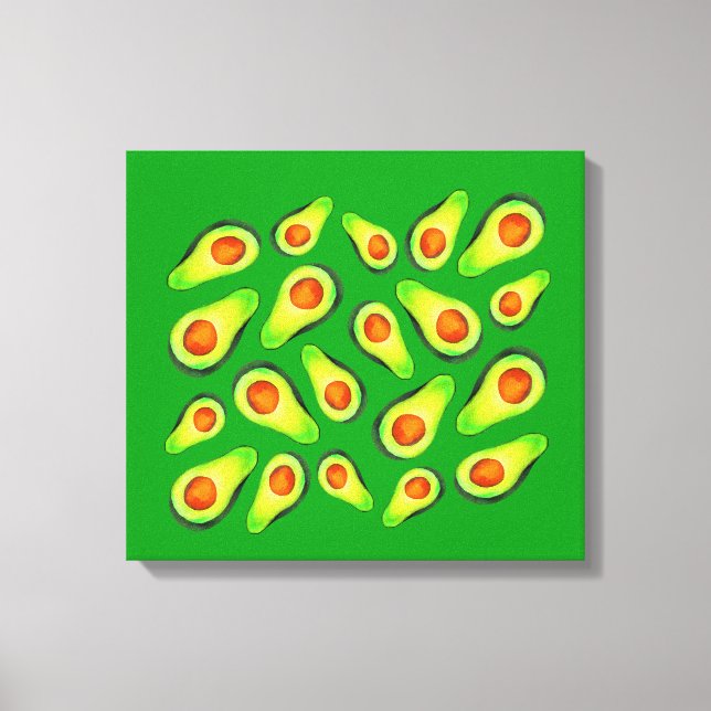 Avocado green health fruit foodie canvas print (Front)