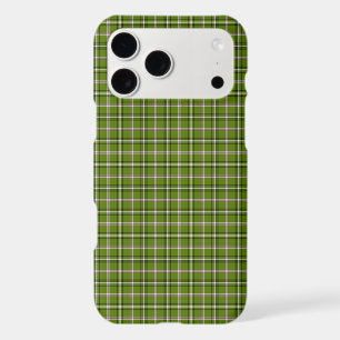 Avocado Green Plaid Windowpane Retro iPhone Case