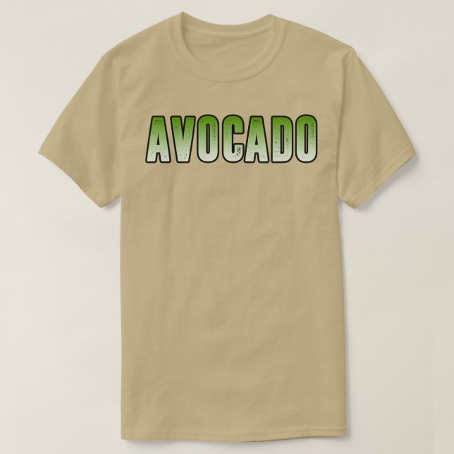 Avocado Green text T-Shirt (Design Front)