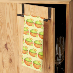 Avocado Guacamole And Tortilla Chips Tea Towel