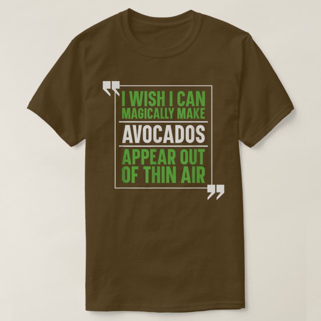 Avocado Guacamole Costume Magical Avocado Lover  T-Shirt (Design Front)