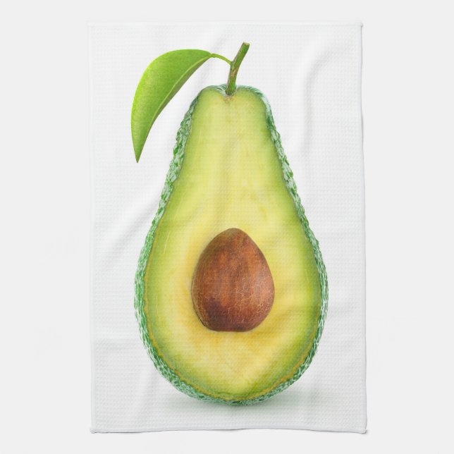 Avocado half tea towel (Vertical)
