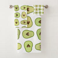 Avocado Heart Healthy Fruit Fun Whimsical Pattern