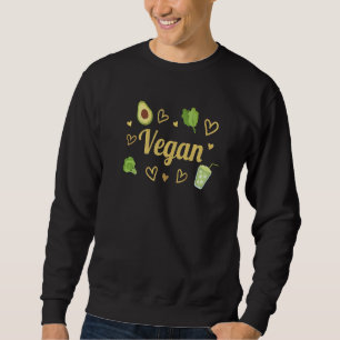 Avocado Heart Vegetable Plants Vegetarian Vegan Pr Sweatshirt