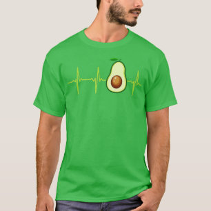 Avocado Heartbeat  Avocado  Gift Vegan Men Women  T-Shirt