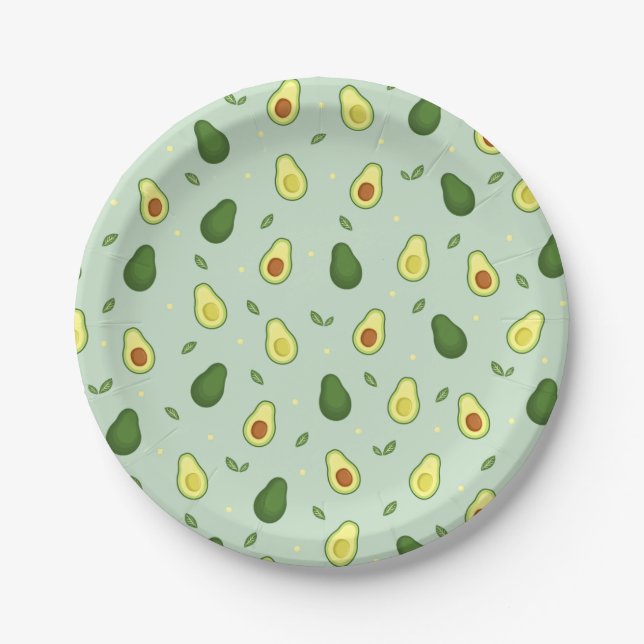 Avocado Holy Guacamole Green Baby Shower Birthday Paper Plate (Front)
