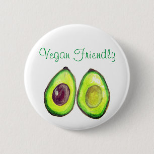 Avocado Humor Text Vegan Food Healthy Fruit 6 Cm Round Badge