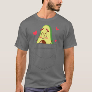 Avocado in Chest Pocket  Vegan Vegetarian Humour A T-Shirt