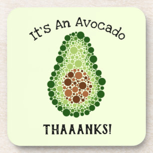 Avocado In Dots Coaster