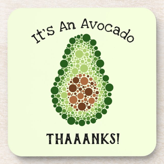 Avocado In Dots Coaster (Front)