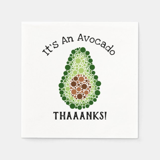 Avocado In Dots Napkin (Front)