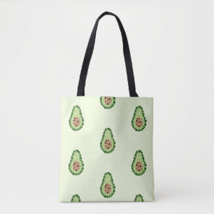 Avocado In Dots Tote Bag