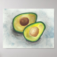 Avocado in Watercolor