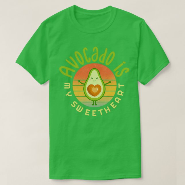 Avocado is my Sweetheart Avocado Gift Vegan Vegeta T-Shirt (Design Front)