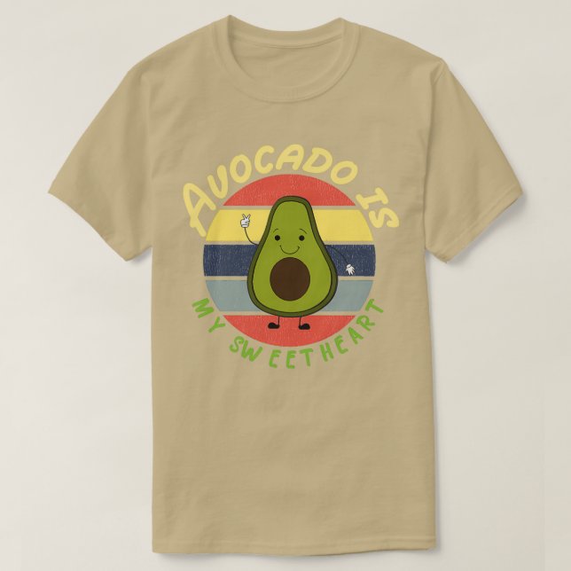 Avocado is my sweetheart Avocado Gift Vegan Vegeta T-Shirt (Design Front)