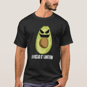 Avocado Jack O Lantern Lazy Halloween Costume Fru T-Shirt