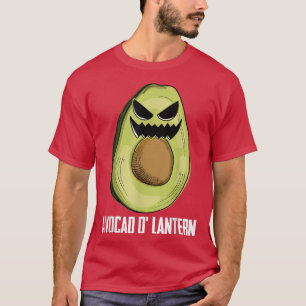 Avocado Jack O Lantern Lazy Halloween Costume Funn T-Shirt
