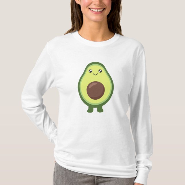Avocado Kawaii Eat Sweet Avocados T-Shirt (Front)