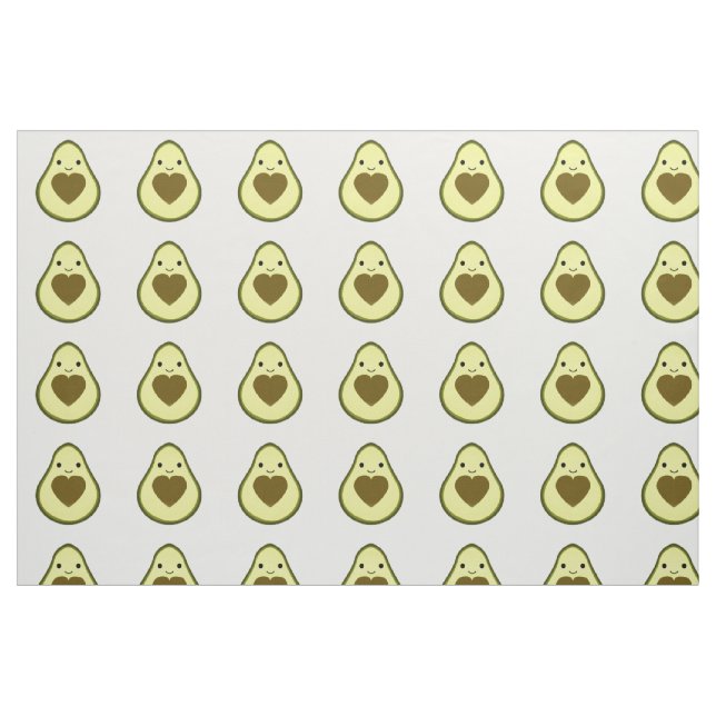 Avocado Love Cute Avocado with a heart Pit Fabric (Fat Quarter)