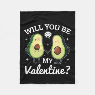 Avocado Love Loving Valentine Fleece Blanket