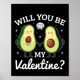 Avocado Love Loving Valentine  Poster