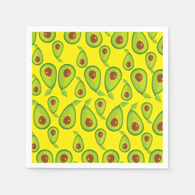 Avocado Love Pattern - Tasty Avocado Lover Napkin (Front)