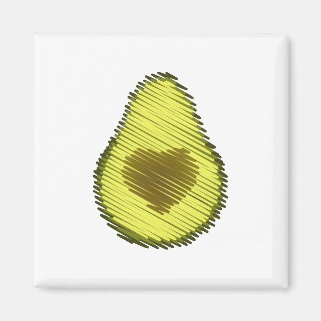 Avocado Love Scribble Magnet (Front)